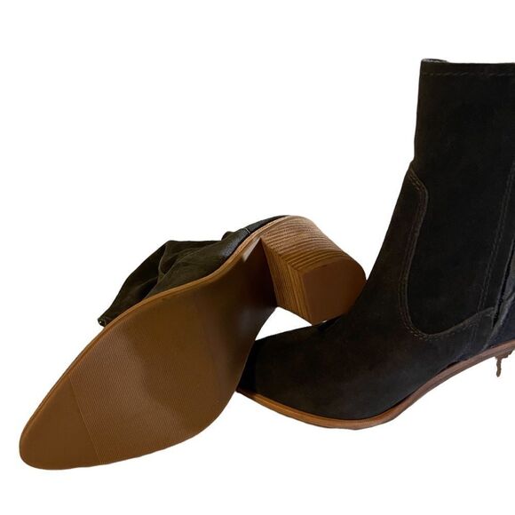 NWOT Treasure & Bond Charcoal Suede Pointed Toe Block Size8.5 - Picture 6 of 11